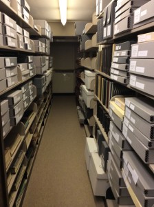 Milwaukee-Downer College aisle, LU Archives