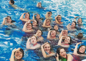 Some of the Delta Gamma ladies in the pool!