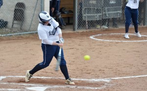 Amanda Jaskolski is leading the Midwest Conference in home runs this season.