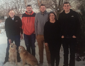 The Lawrence women's basketball team will raise money to benefit Patrick Fridland, second from left, at its game vs. Beloit College on Feb. 9.