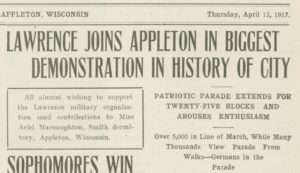 headline from The Lawrentian, 1917-04-12