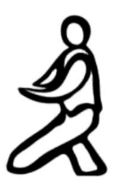 line drawing of a person in a tai chi pose
