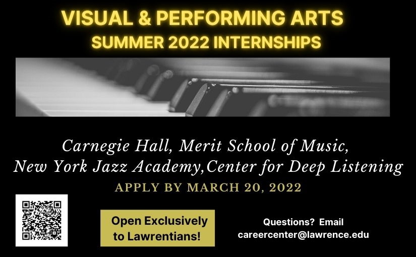 Visual & Performing Arts | Summer 2022 Internships