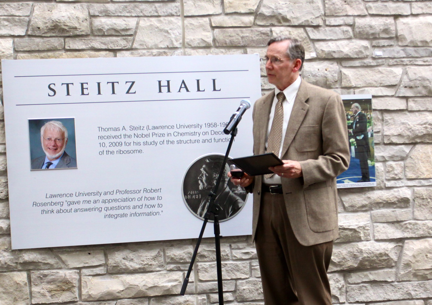Science Hall is now … Thomas A. Steitz Hall of Science! – Lawrence University News