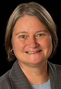 A Head shot of Lawrence University vice president for student affairs Nancy Truesdell.