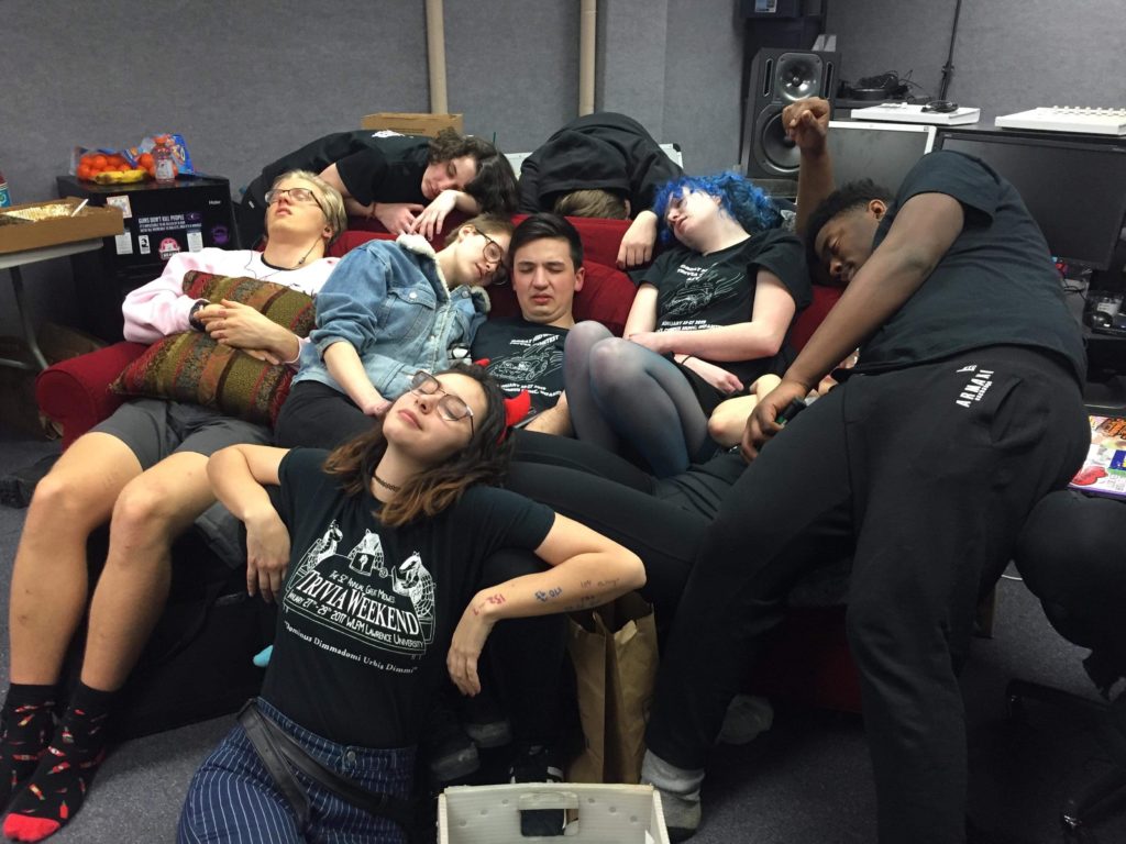 Trivia masters taking a group nap.